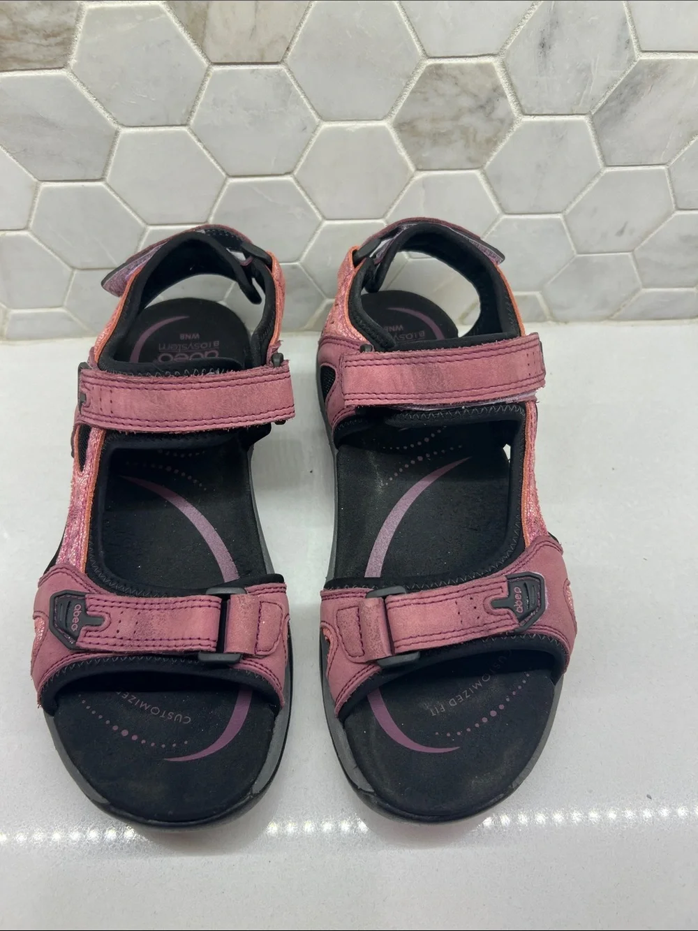 Abeo Wn 8N Huntington Leather Sport Sandals Women's Comfort Hiking Purple